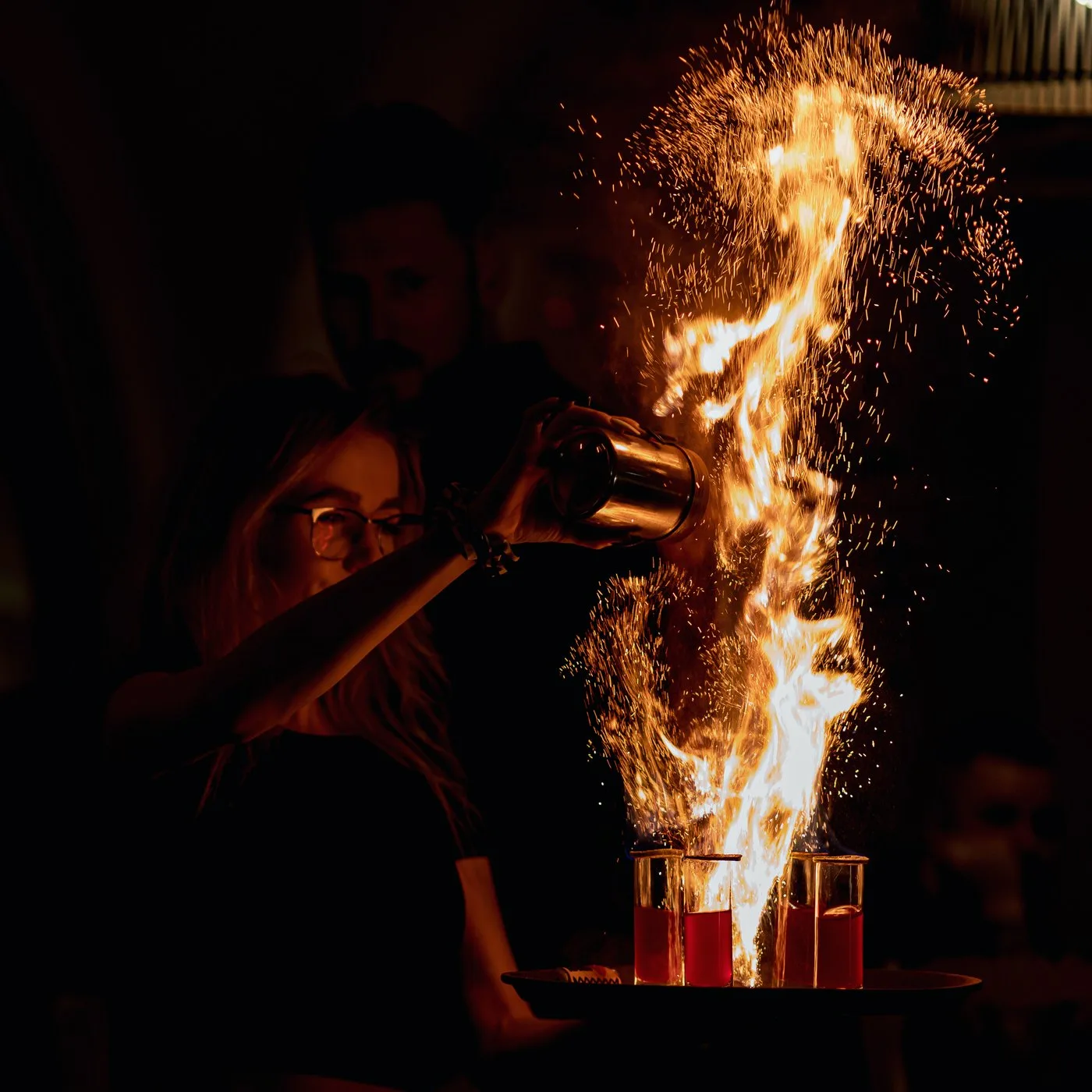 Mexican night from La Hacienda, fiery bartender show