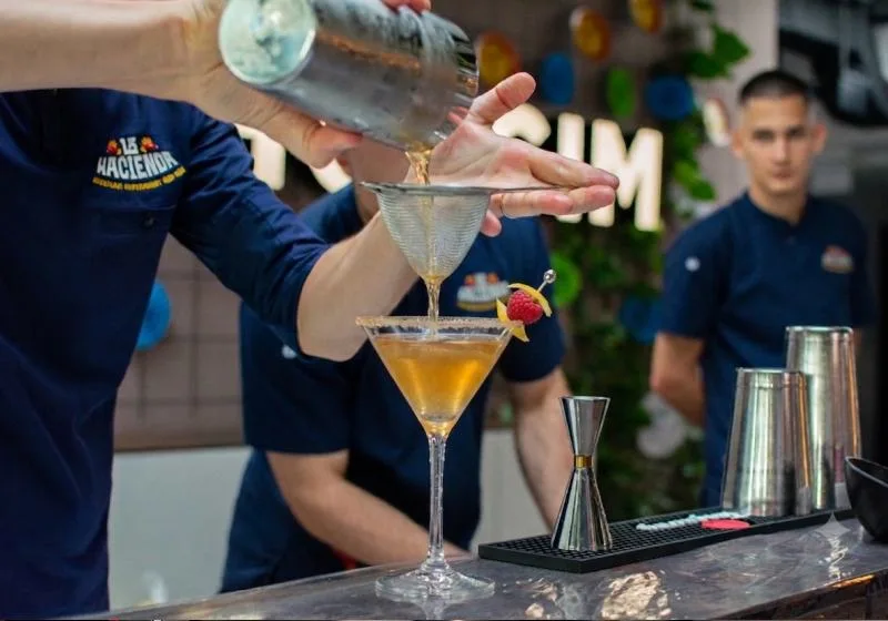 Cocktail bar, mixed drinks at the event